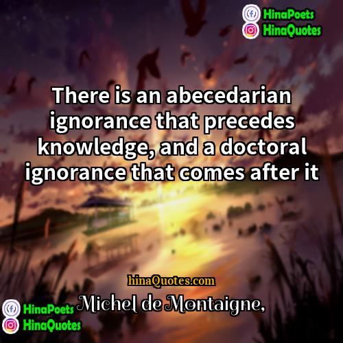 Michel de Montaigne Quotes | There is an abecedarian ignorance that precedes